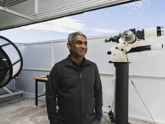 Photo of Vishnu Reddy at the Space Domain Awareness Observatory