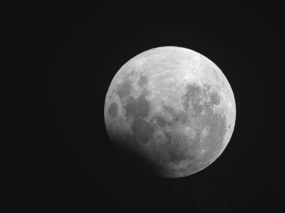 Photo of partial lunar eclipse.
