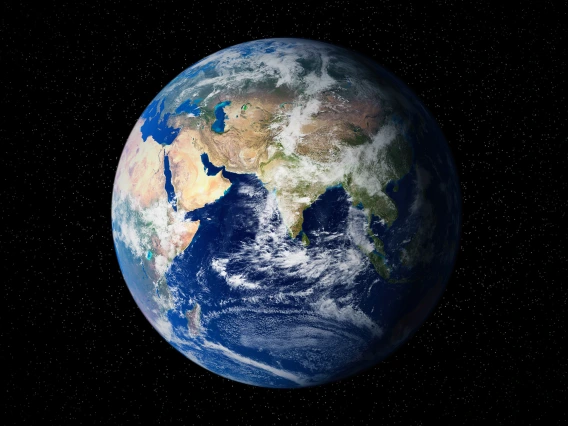 Image of Earth; Pacific and Indian Oceans