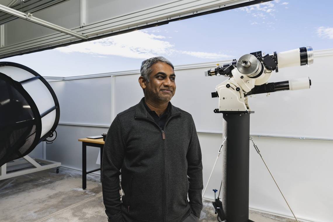 Photo of Vishnu Reddy at the Space Domain Awareness Observatory