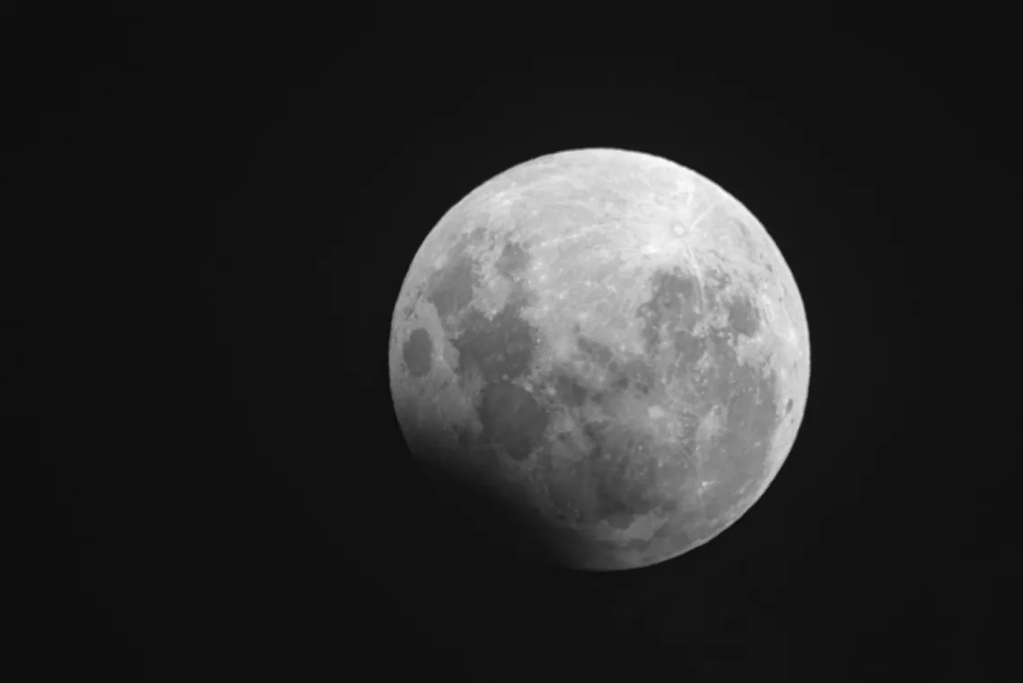 Photo of partial lunar eclipse.