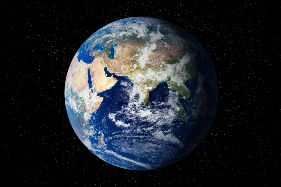 Image of Earth; Pacific and Indian Oceans