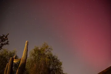 Photo of the northern lights over Tucson, Arizona. May 10.